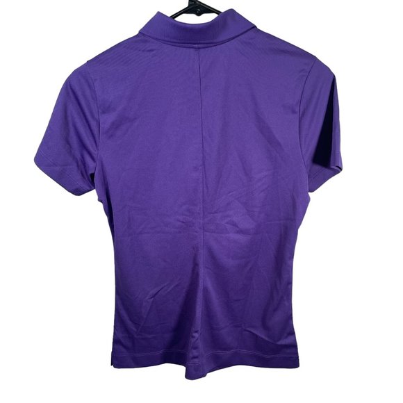 Nike Golf Dri-FIT Pique Polo Shirt Womens Small Purple SS Button New NWT - Picture 5 of 5